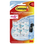 Command® 17006CLR Ru Крючки для Ключей, прозрачные, 6 шт./упак.