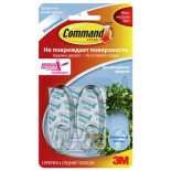 Command® 17091CLR Дизайн-Крючки прозрачные, средние, 2 шт.