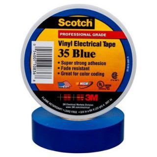 Scotch® 35 Изолента ПВХ Высшего Класса, синяя, 19 мм х 20 м
