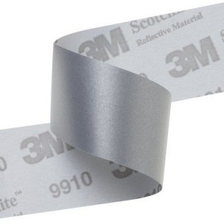 3М™ Scotchlite™ 9910 Световозвращающая Лента на тканевой основе для индустриальной стирки, серебристая, маркировка на тыльной стороне, 50.8 мм x 200 м