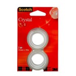 Scotch® Crystal 6-1975R2 Прозрачная Клейкая Лента, рефиллы, 19 мм х 7.5 м, 2 шт. в упаковке