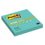 Post-it® OPTIMA 654-ONB Блок Стикеров, неоново-бирюзовый цвет, 76 х 76 мм, 100 листов
