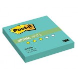 Post-it® OPTIMA 654-ONB Блок Стикеров, неоново-бирюзовый цвет, 76 х 76 мм, 100 листов