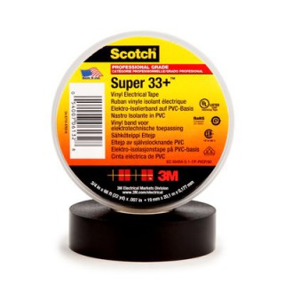 Scotch® Super 33+™ Изолента ПВХ Морозостойкая высшего класса, рулон 19 мм х 20 м