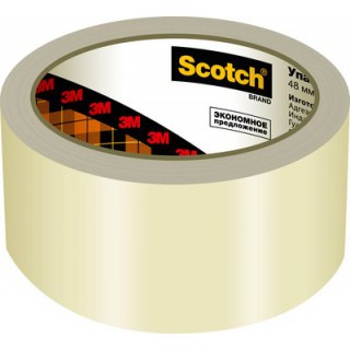 Scotch® A2J Упаковочная Клейкая Лента Эконом, прозрачная, 48 мм х 50 м, 40 мкм