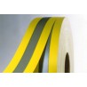 9687N Лента световозвращающая oгнестойкая 
Scotchlite, лимонно-желтая ссеребряной полосой в центре, 50.8мм x 100м